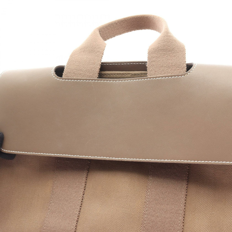 愛馬仕 Valparaiso PM 手提包，人字紋帆布皮革，灰褐色，二手，女士，帶五金配件-9