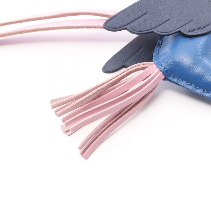 愛馬仕 Rodeo Pegasus PM 包飾，Agneau milo Swift 皮革，藍色/粉紅色，二手-4