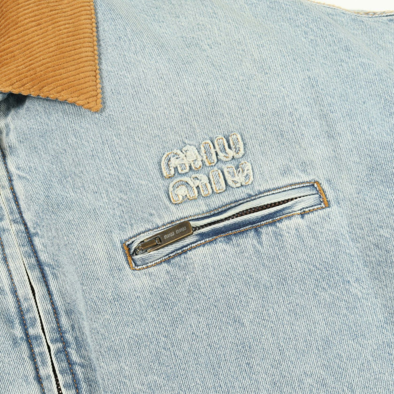 Miu Miu 牛仔外套/短外套/棉質外套/藍棕色二手女款 #40-7