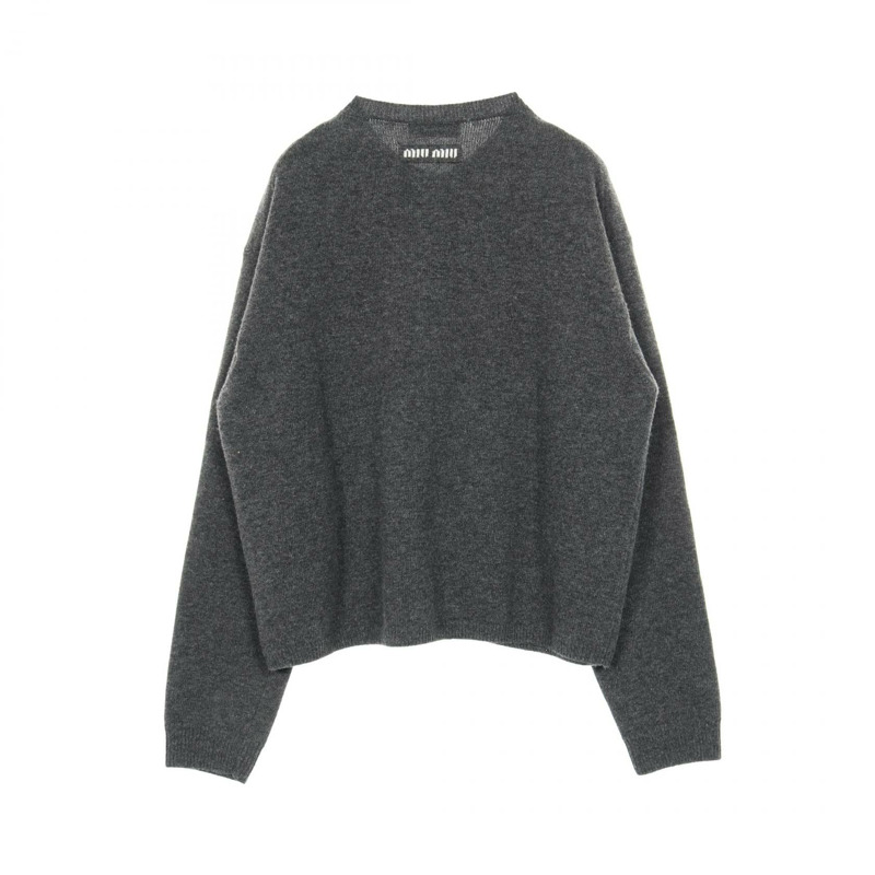 Miu Miu 羊毛灰色開襟毛衣，二手男款 #46-1