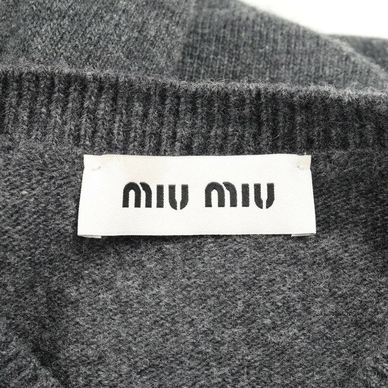 Miu Miu 羊毛灰色開襟毛衣，二手男款 #46-2