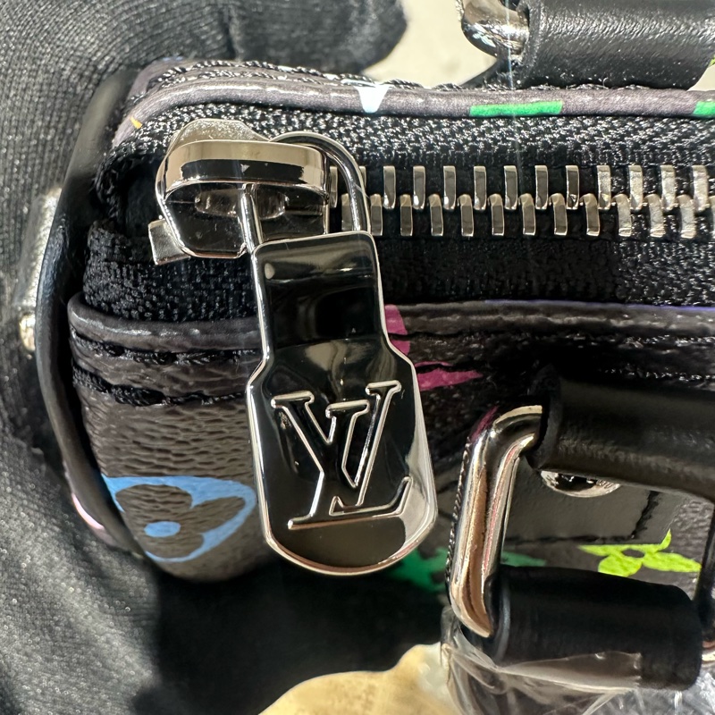 LOUIS VUITTON x Takashi Murakami村上隆 联名款 NANO SPEEDY黑三彩 波士顿包手提包 超迷你-5