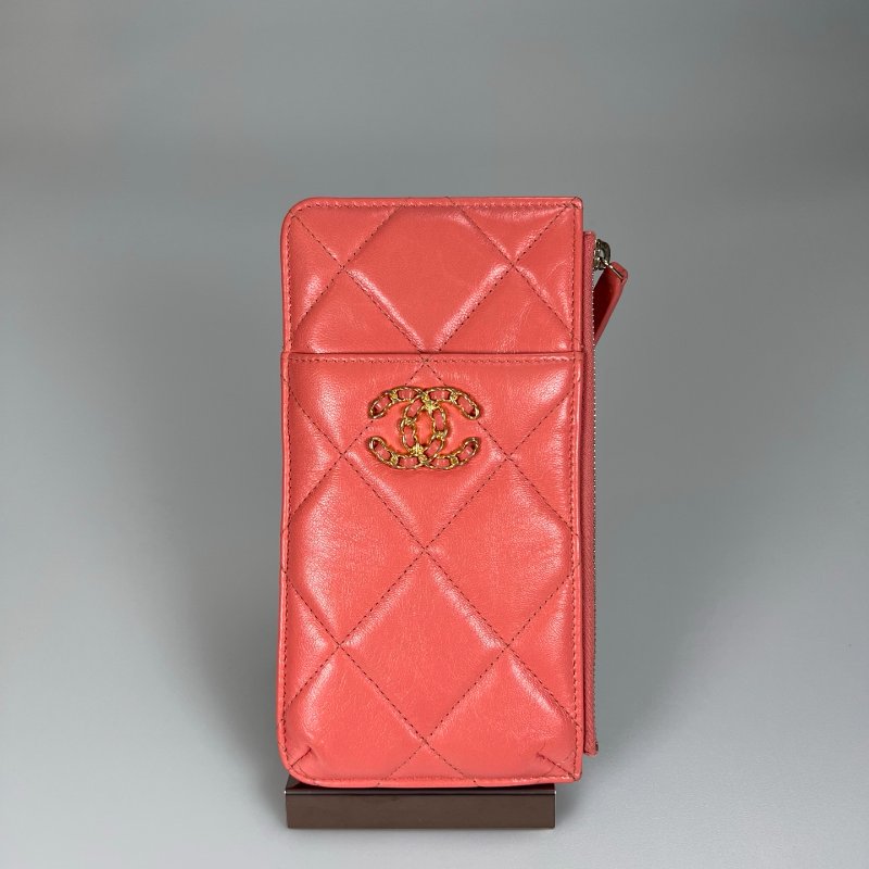 CHANEL 30開 珊瑚粉19長扁夾-0