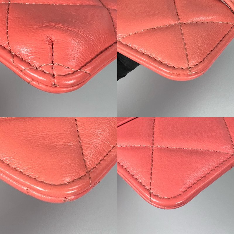 CHANEL 30開 珊瑚粉19長扁夾-6