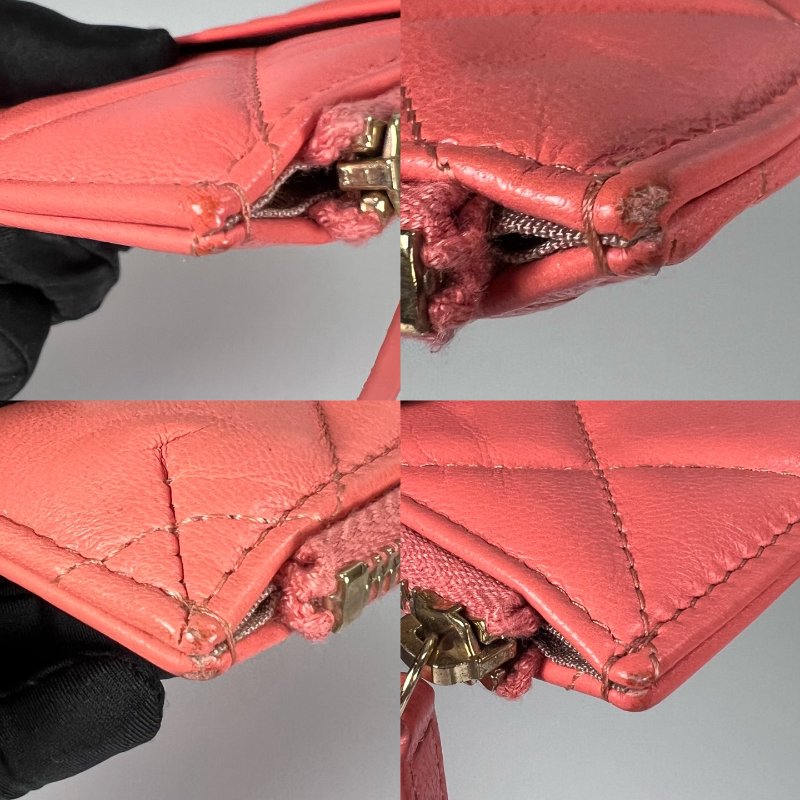 CHANEL 30開 珊瑚粉19長扁夾-7