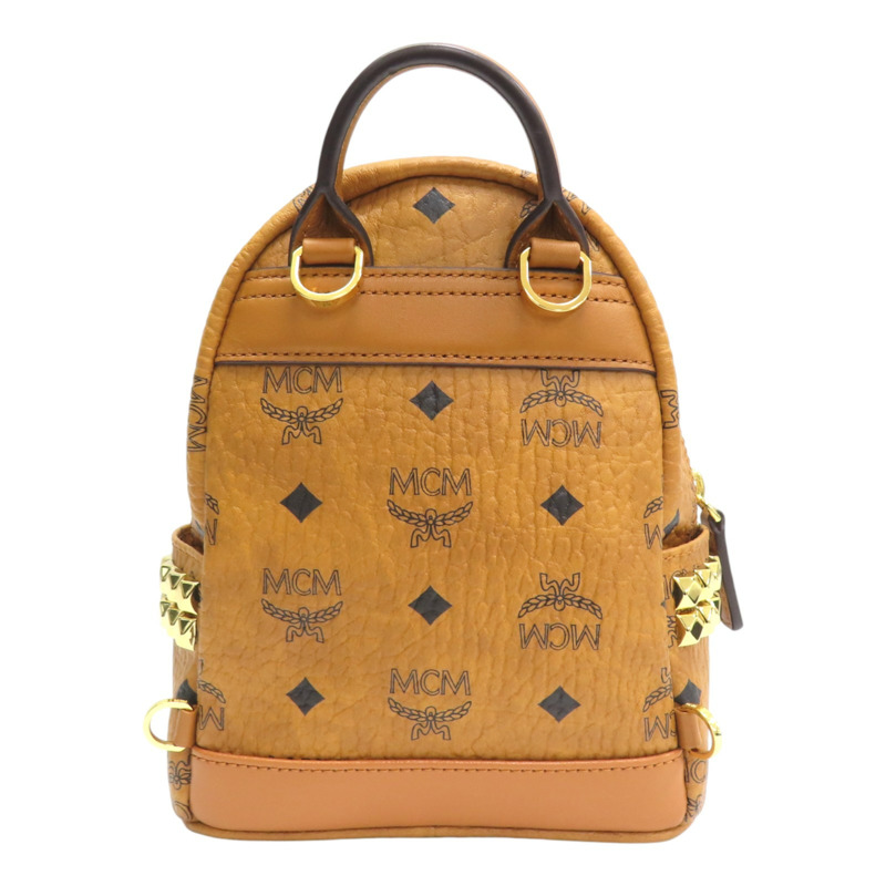 棕色 塗層帆布 Visetos 系列 Stark後背包【MCM】-1