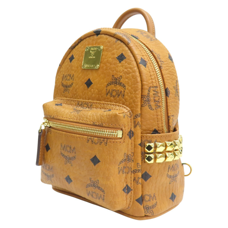 棕色 塗層帆布 Visetos 系列 Stark後背包【MCM】-2