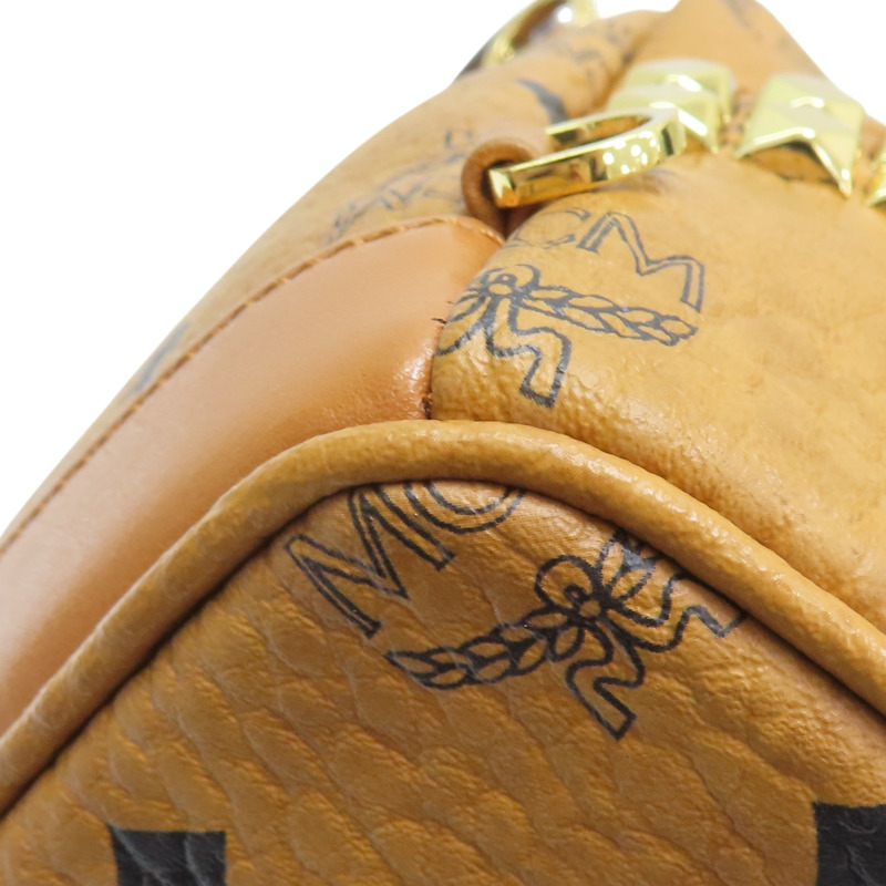 棕色 塗層帆布 Visetos 系列 Stark後背包【MCM】-12