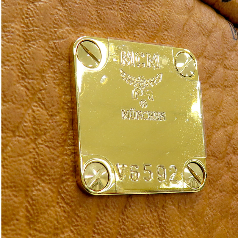 棕色 塗層帆布 Visetos 系列 Stark後背包【MCM】-16