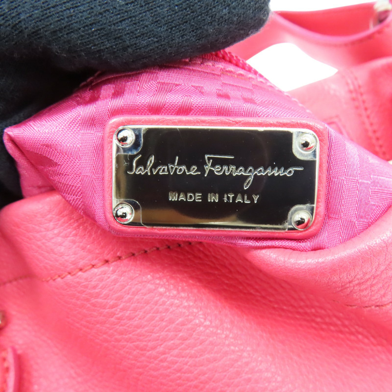粉色 牛皮 肩背包【Salvatore Ferragamo 菲拉格慕】 DY-21 A911-7