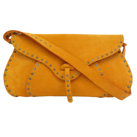 橘色 麂皮 肩背包【CELINE 賽琳】