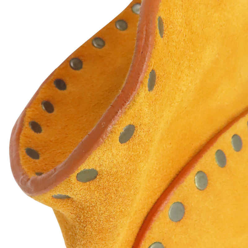 橘色 麂皮 肩背包【CELINE 賽琳】-7