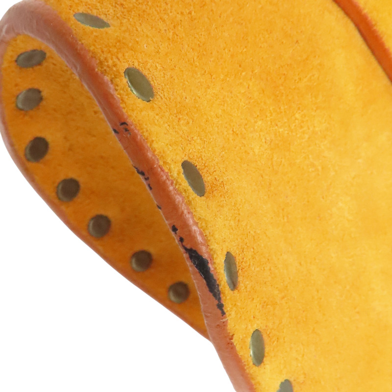 橘色 麂皮 肩背包【CELINE 賽琳】-8