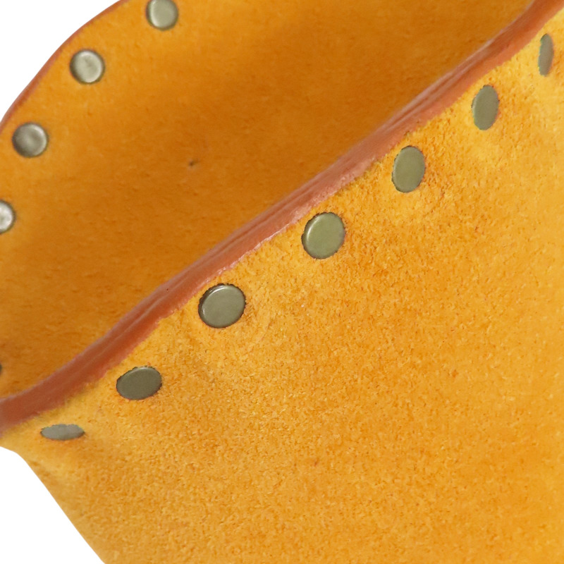 橘色 麂皮 肩背包【CELINE 賽琳】-9