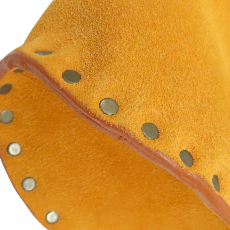 橘色 麂皮 肩背包【CELINE 賽琳】-10