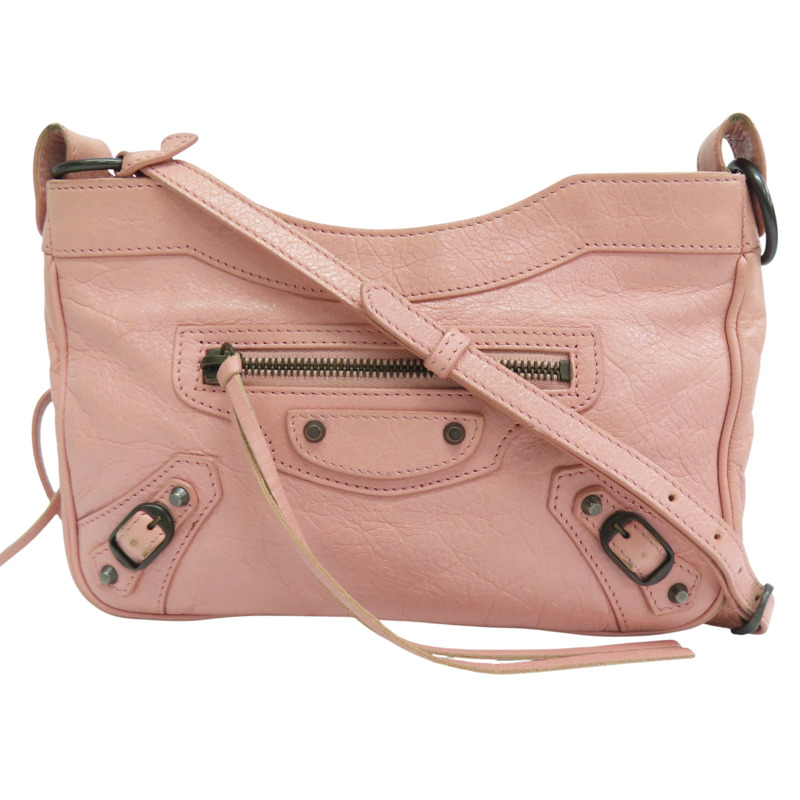 粉色 山羊皮 肩背包【BALENCIAGA 巴黎世家】 #242803-0