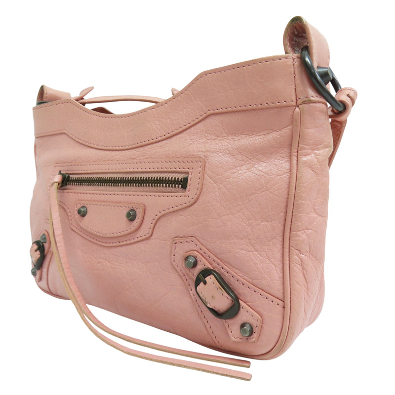 粉色 山羊皮 肩背包【BALENCIAGA 巴黎世家】 #242803-2