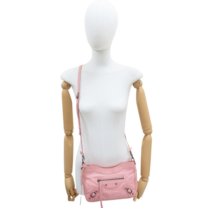 粉色 山羊皮 肩背包【BALENCIAGA 巴黎世家】 #242803-9
