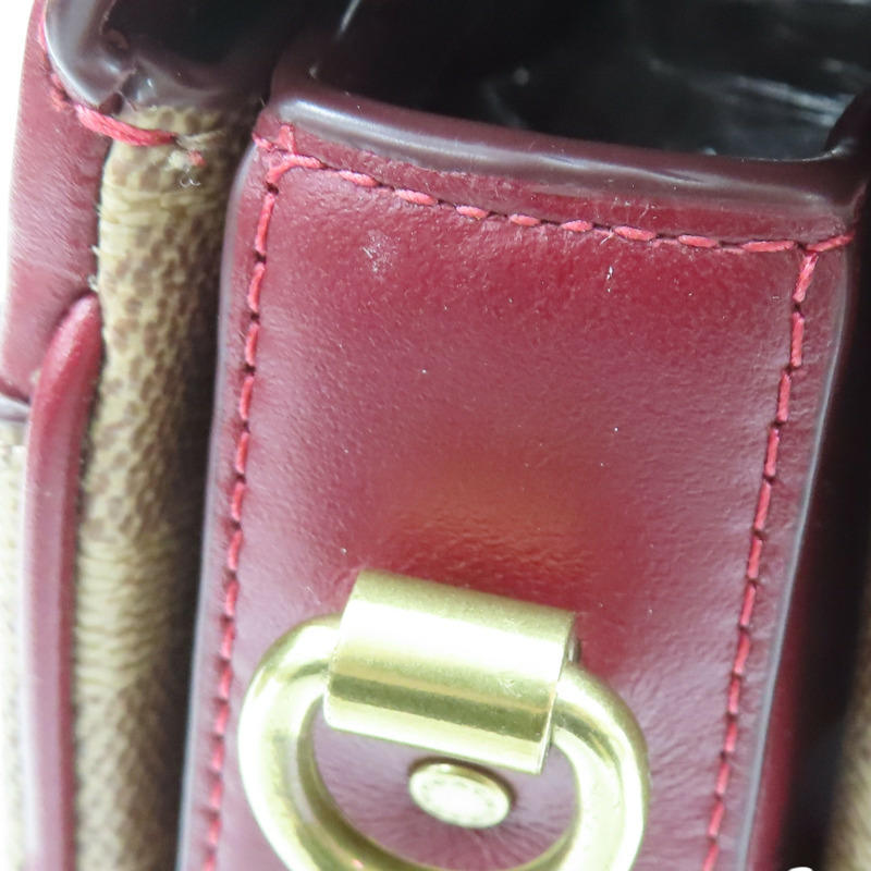 紅色 棕色 牛皮 CASSIE經典帆布斜背手袋 肩背包【COACH 蔻馳】 68349-13