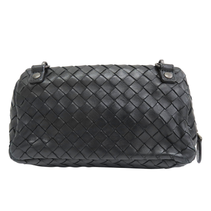 黑色 羊皮編織 mini 鏈帶包【BOTTEGA VENETA BV 寶緹嘉】-1