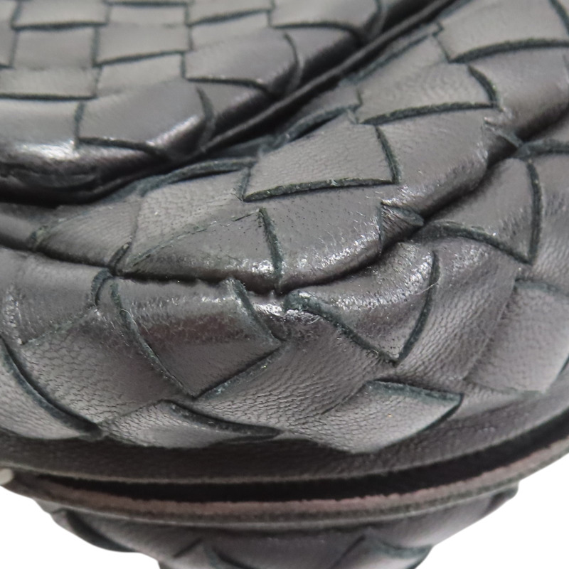 黑色 羊皮編織 mini 鏈帶包【BOTTEGA VENETA BV 寶緹嘉】-10