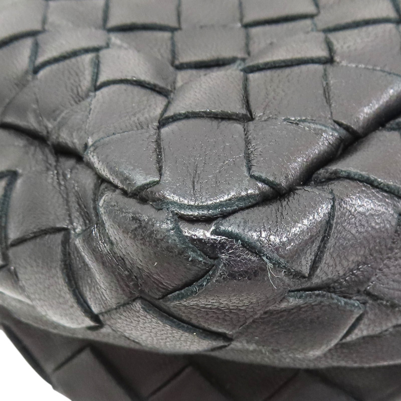 黑色 羊皮編織 mini 鏈帶包【BOTTEGA VENETA BV 寶緹嘉】-12