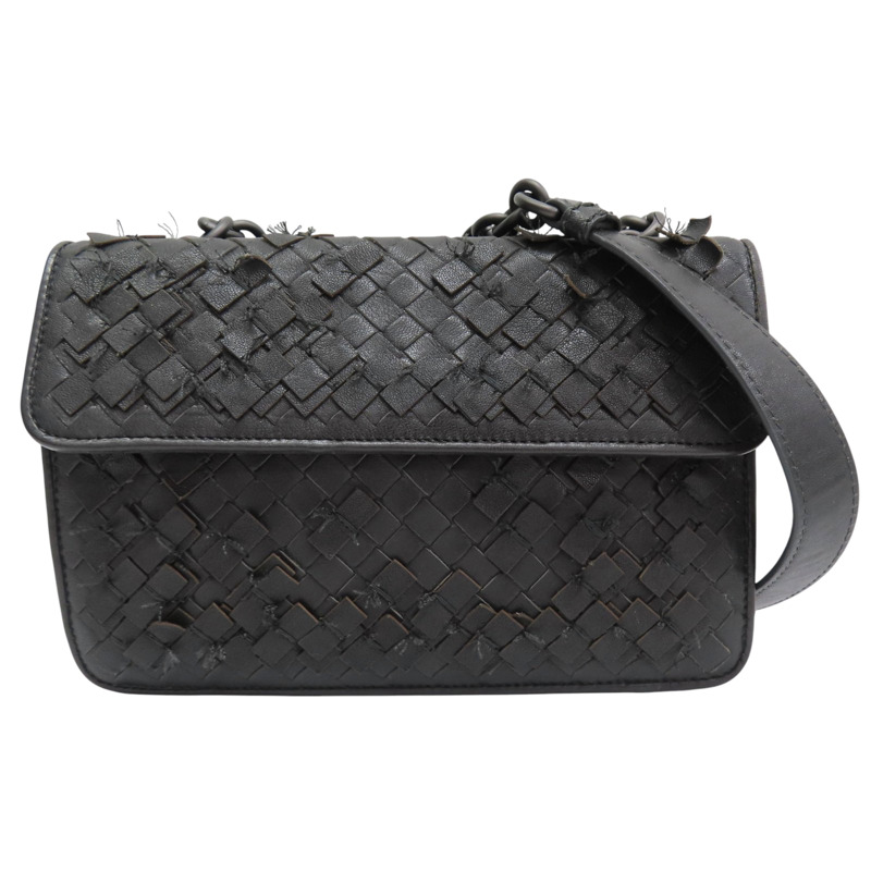 深棕色 羊皮編織 線頭造形 肩背包【BOTTEGA VENETA BV 寶緹嘉】-0