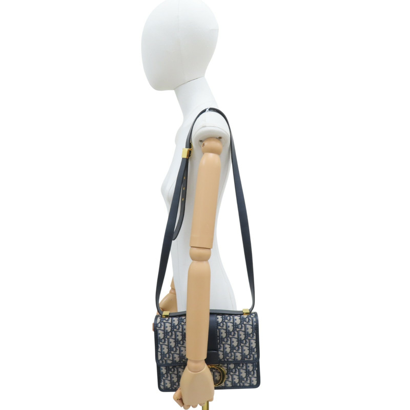 藍色 緹花帆布 30 Montaigne 肩背包【Dior 迪奧】 M9203UTZQ_M928-7