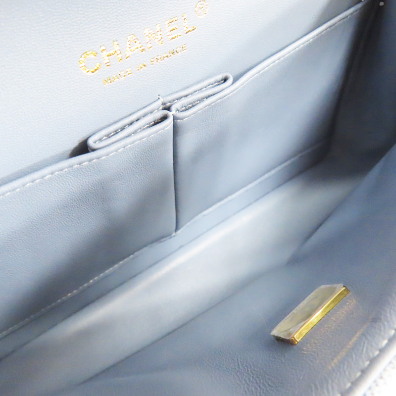 藍色 單寧布 COCO 23 鏈帶肩背包 金釦【CHANEL 香奈兒】 A01113-4