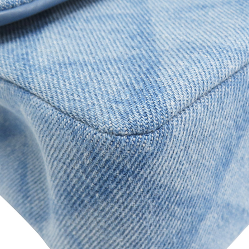 藍色 單寧布 COCO 23 鏈帶肩背包 金釦【CHANEL 香奈兒】 A01113-8