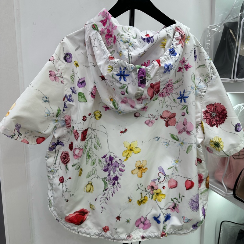 Dior迪奧 花卉短袖連帽夾克外套 XS-1