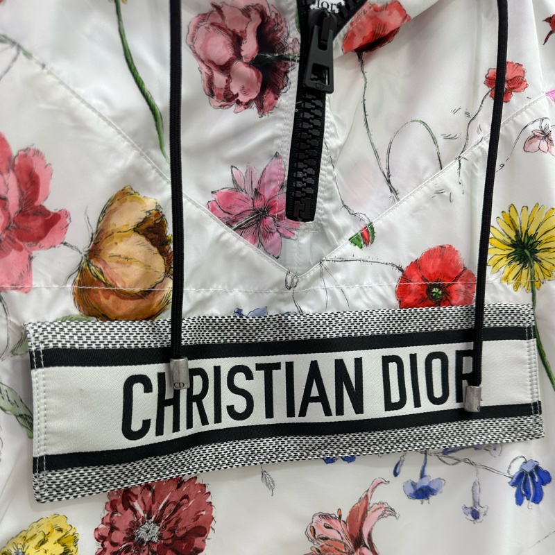 Dior迪奧 花卉短袖連帽夾克外套 XS-4