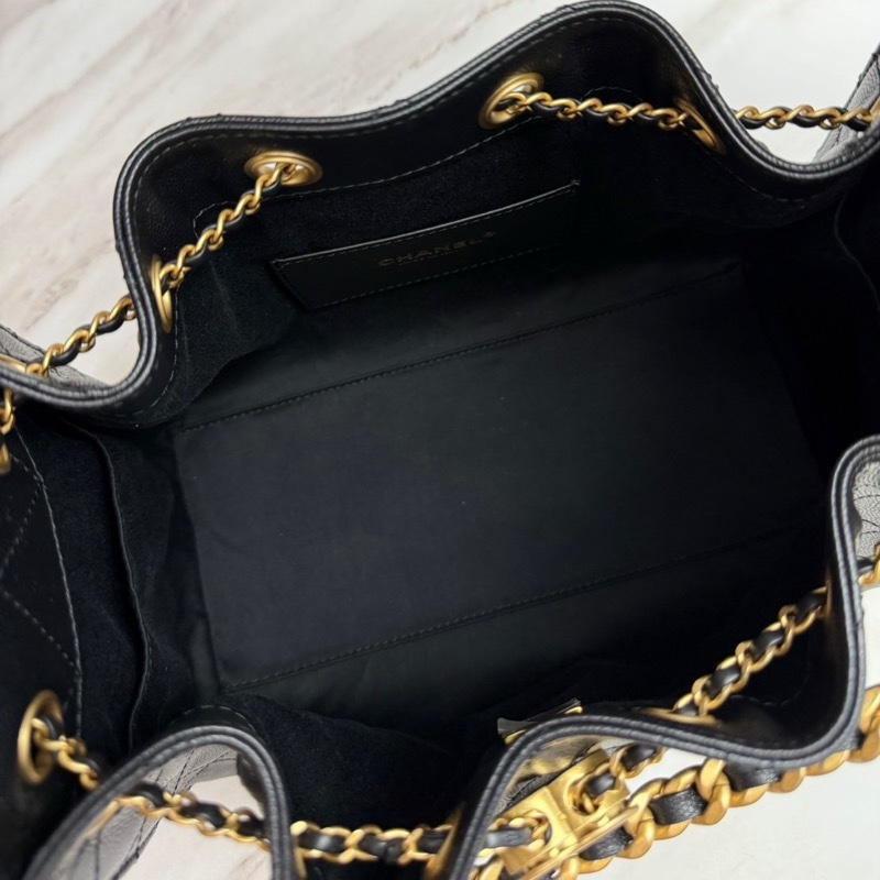 Chanel 香奈兒 爆款 25Bag 小號 荔枝皮 黑金-12