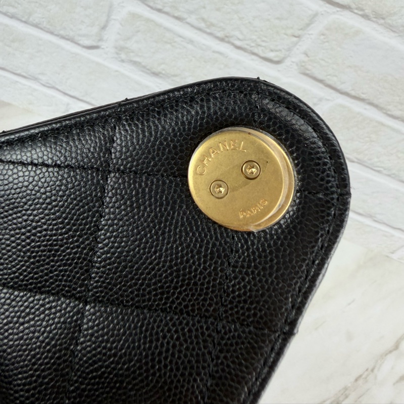 Chanel 香奈兒 爆款 25Bag 小號 荔枝皮 黑金-14