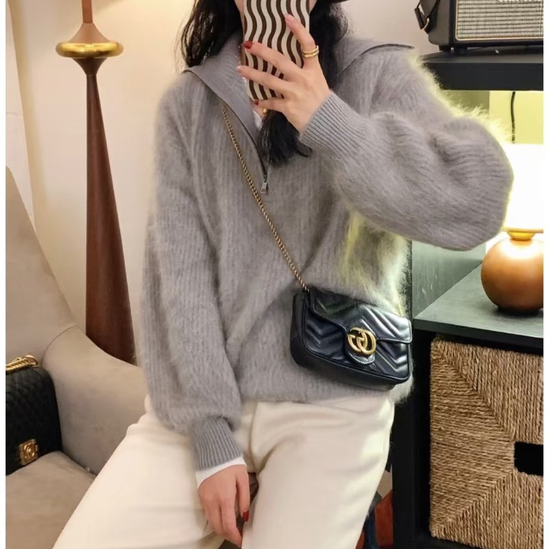 GUCCI Marmont Matelasse斜背包 - 16超迷你黑金-1