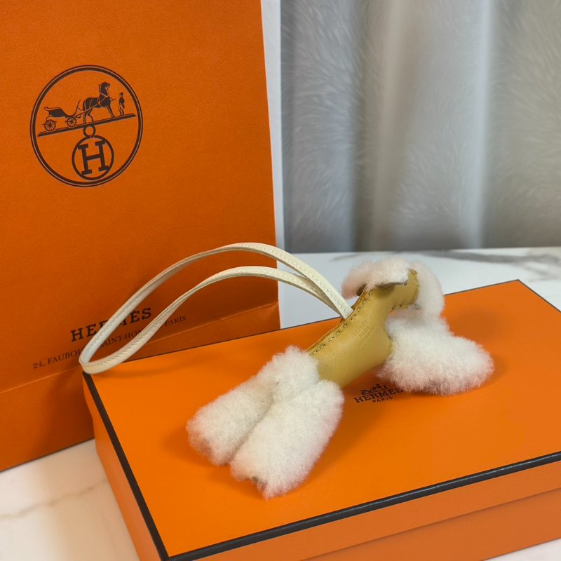 HERMES Budy charm狐狸犬 - 稻草黃 / 奶昔白 K-3