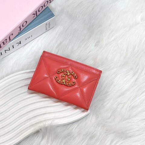 CHANEL 30開 珊瑚粉19卡夾