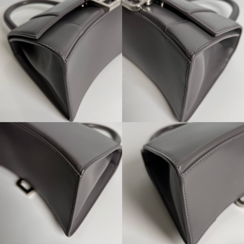 BALENCIAGA 593546 灰銀沙漏包 S-9