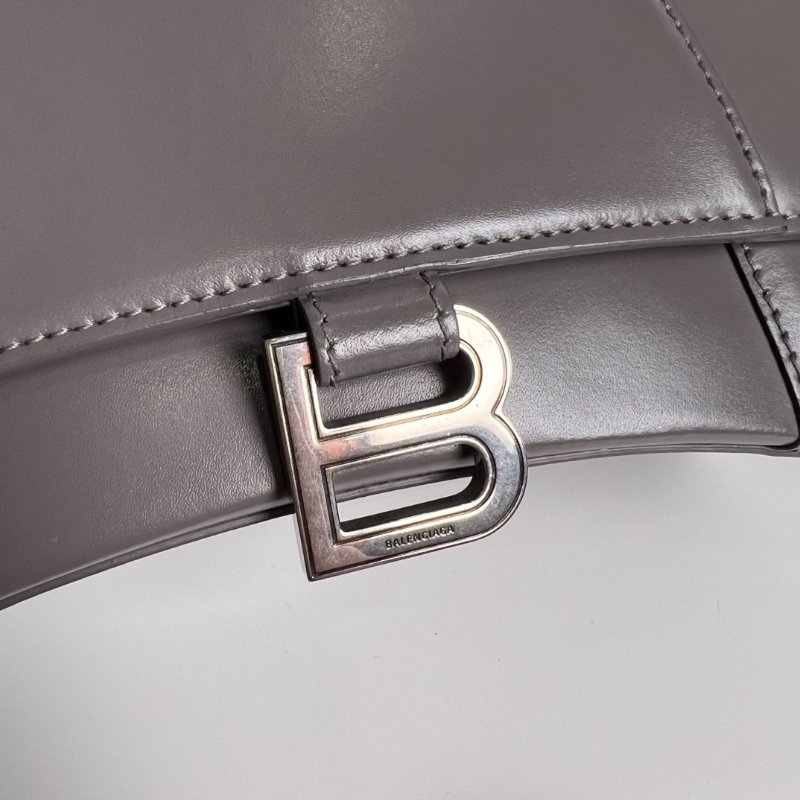 BALENCIAGA 593546 灰銀沙漏包 S-10