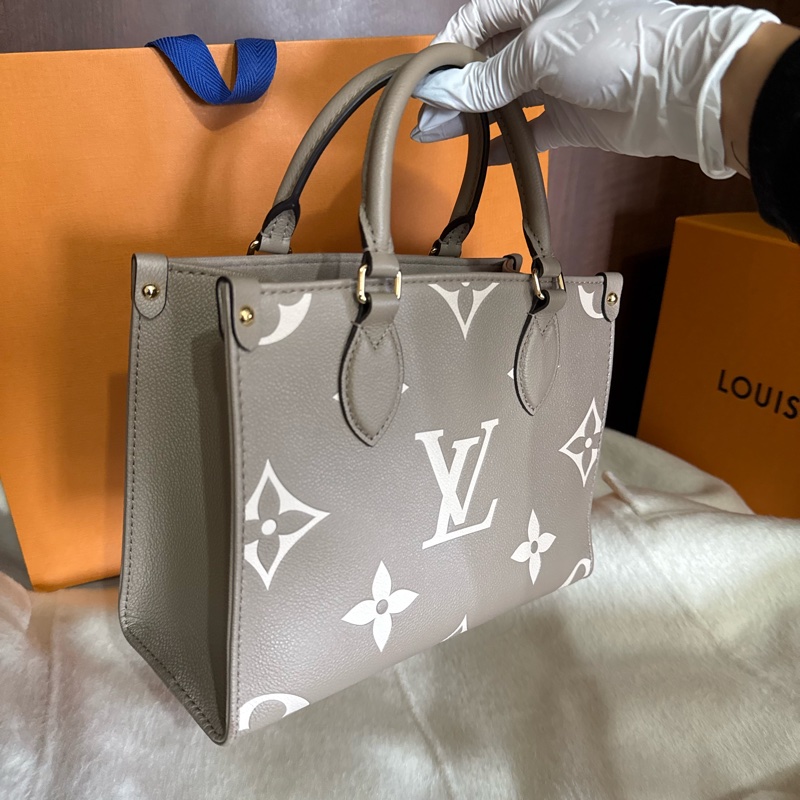 LV on the go小號 大象灰-8