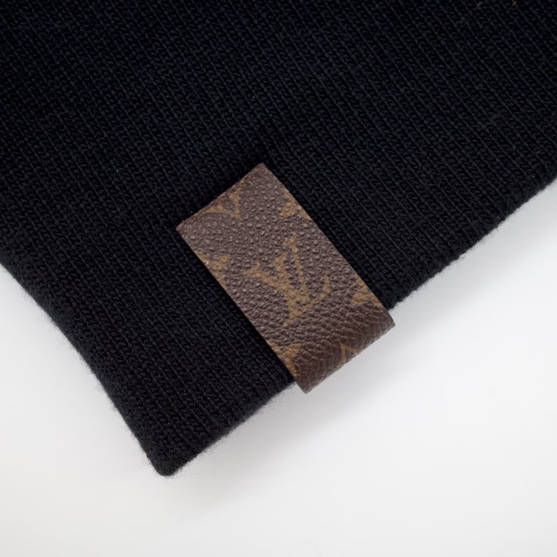 Louis Vuitton 路易威登 羊毛 黑色 針織帽-4