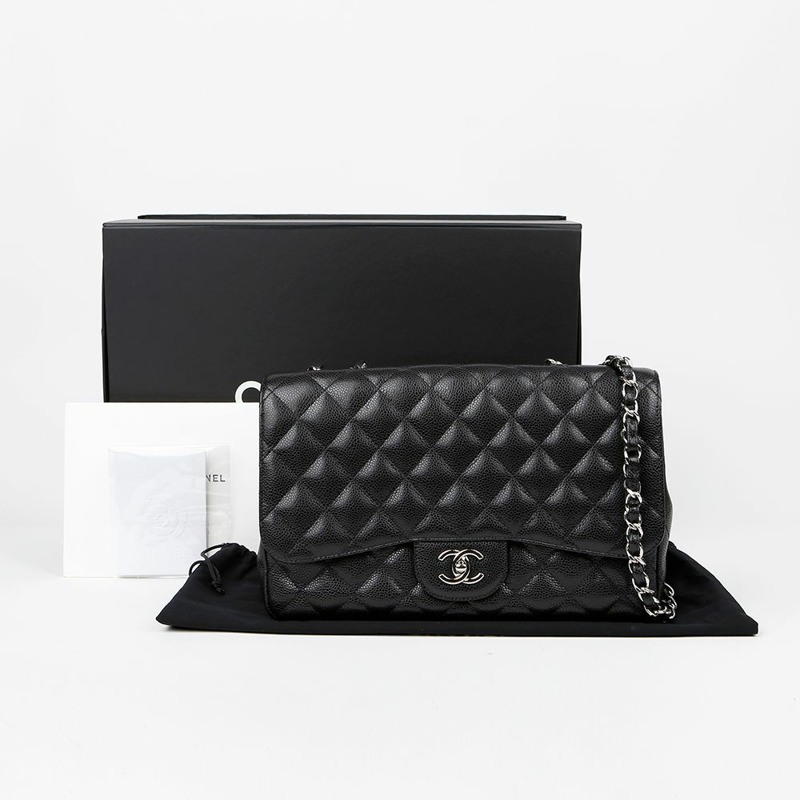 CHANEL Caviar經典大翻蓋單肩斜背包 A58600-0