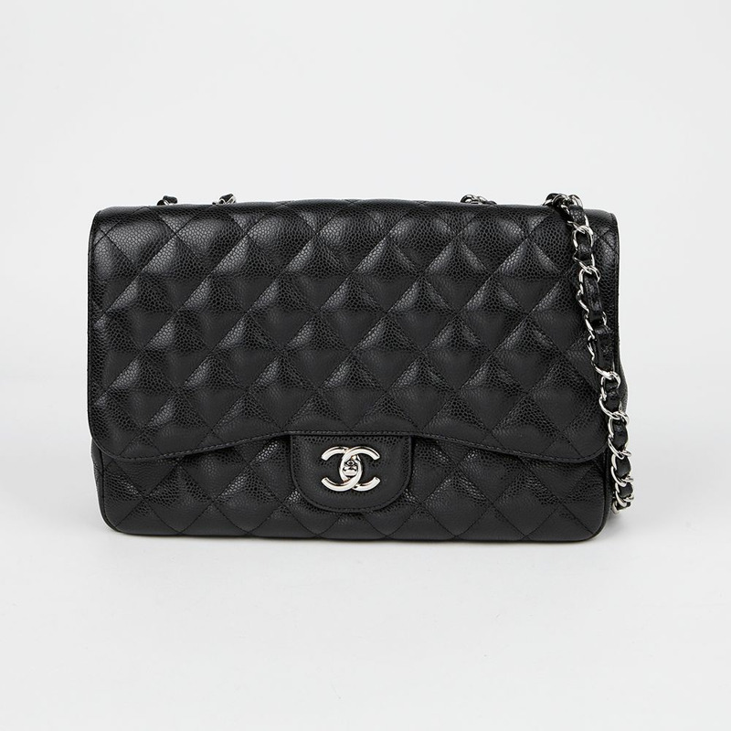 CHANEL Caviar經典大翻蓋單肩斜背包 A58600-1