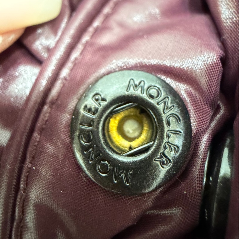 moncler 紫紅 黑邊 連帽 輕羽絨 長羽絨 長版羽絨外套 羽絨外套 防風外套-19