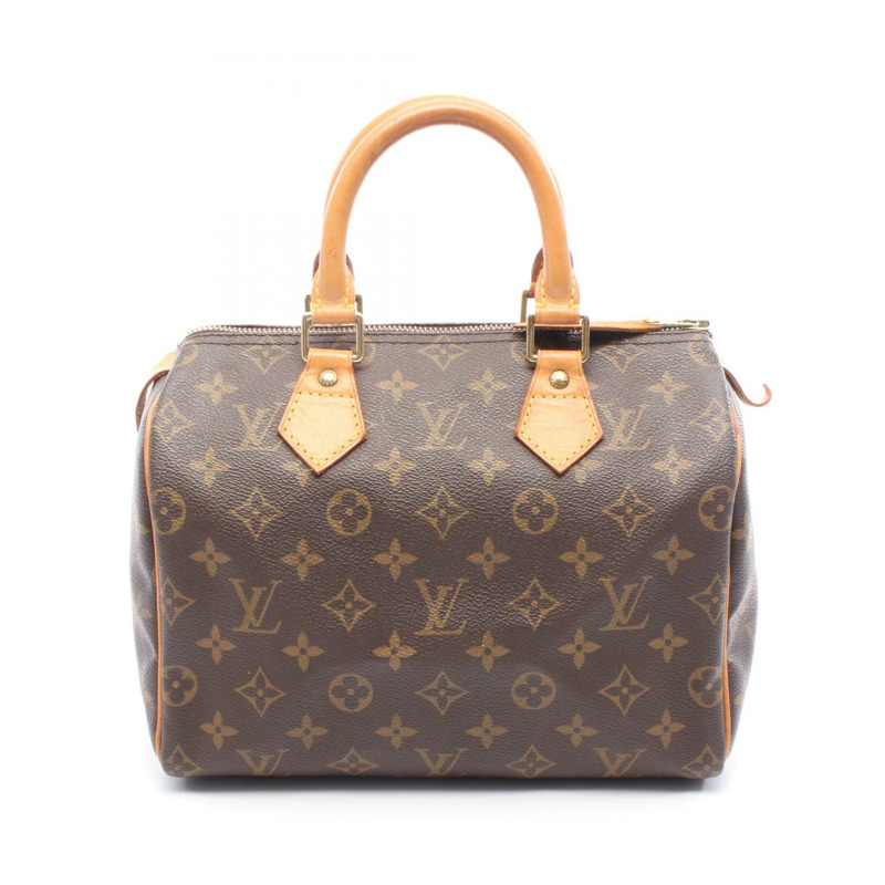 路易威登 Speedy 25 手提包 M41528 Monogram 帆布皮革棕色二手女士-0