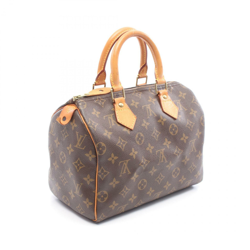 路易威登 Speedy 25 手提包 M41528 Monogram 帆布皮革棕色二手女士-1