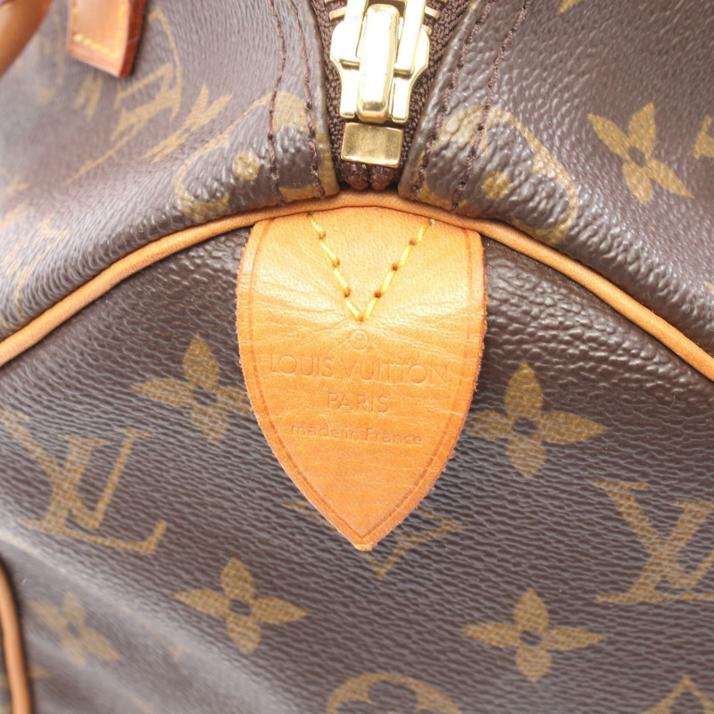 路易威登 Speedy 25 手提包 M41528 Monogram 帆布皮革棕色二手女士-3