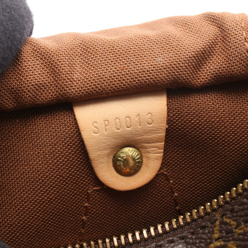 路易威登 Speedy 25 手提包 M41528 Monogram 帆布皮革棕色二手女士-4