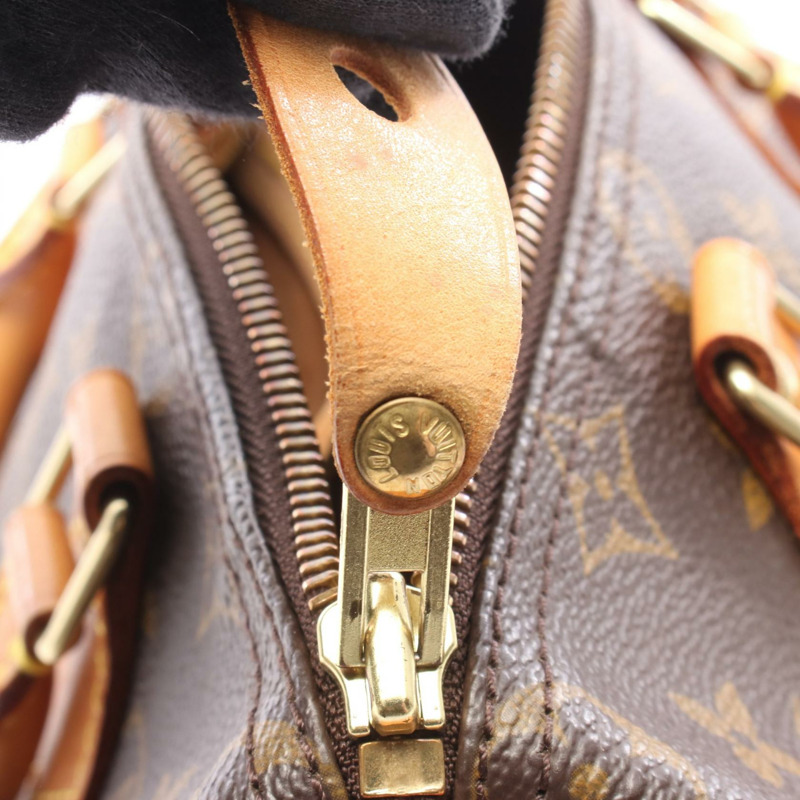 路易威登 Speedy 25 手提包 M41528 Monogram 帆布皮革棕色二手女士-8
