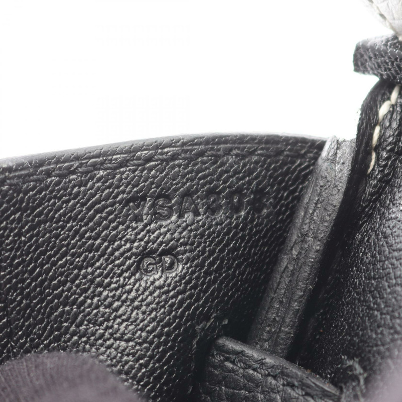 愛馬仕 Birkin 30 手提包 Clemence 皮革 白色 黑色 二手 女士 Y SHW-4